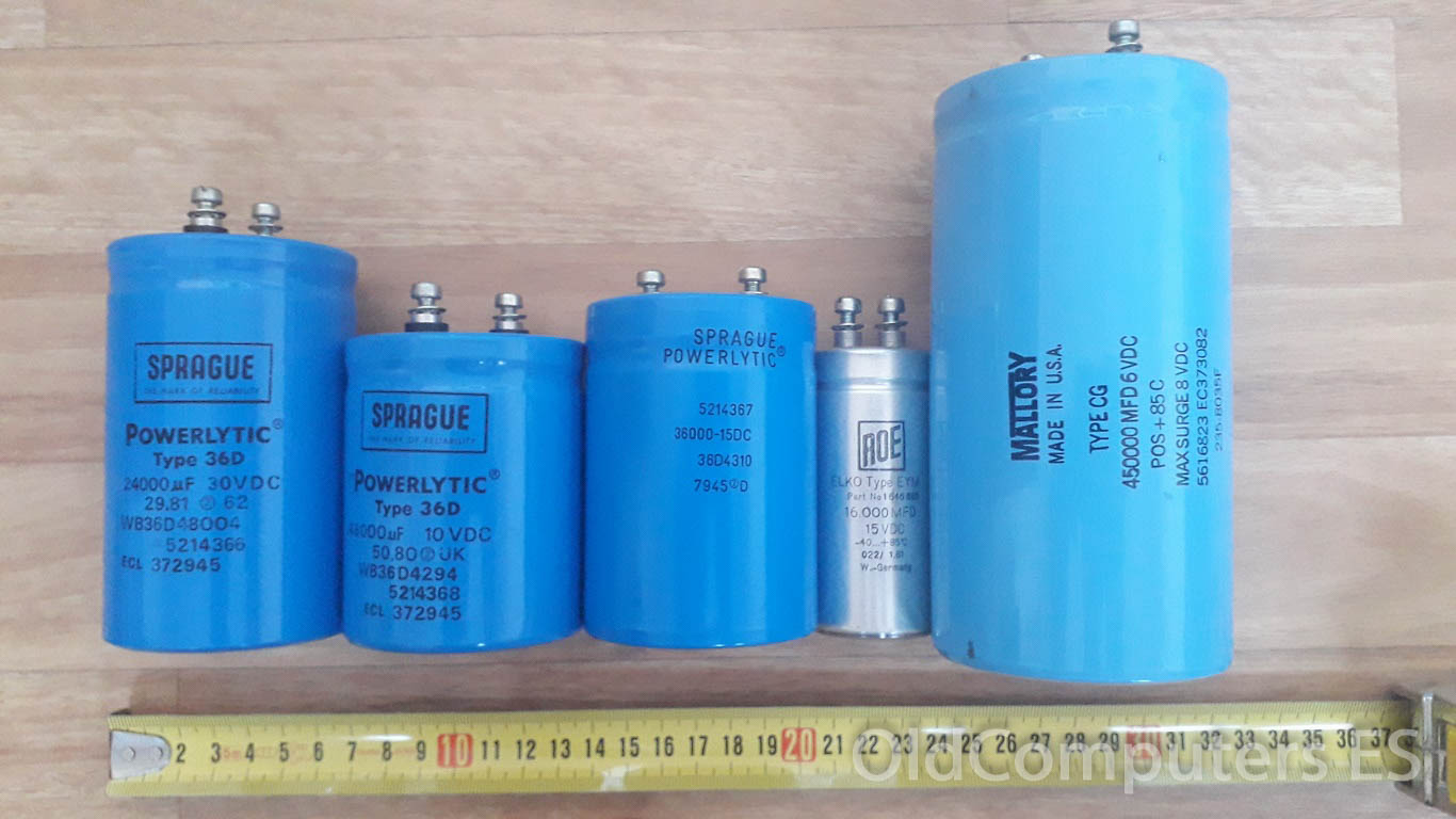 IBM System/23 Datamaster PSU capacitors size